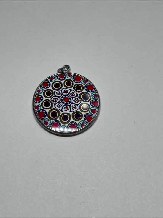 Jewelry - Colorful  Pendant - Red, Blue, Green Pattern